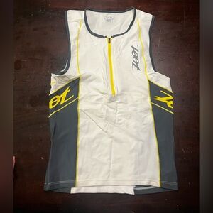 Zoot White and Gray Cycling Top Men’s Large